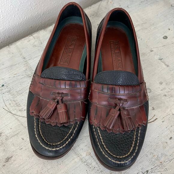 H.S. Trask leather loafers tassel slip on dress shoes preppy classic designer 10 main image 4